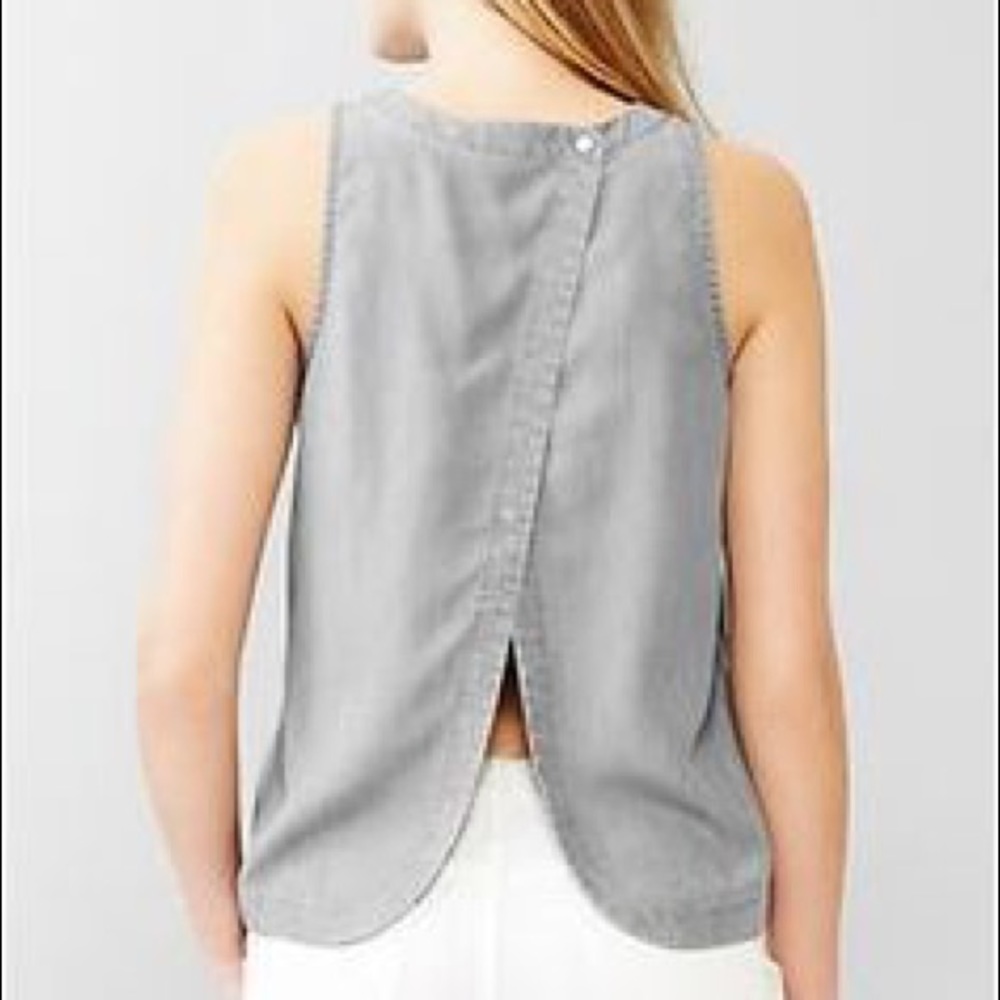 GAP grey denim - Split-Back Tank Top.